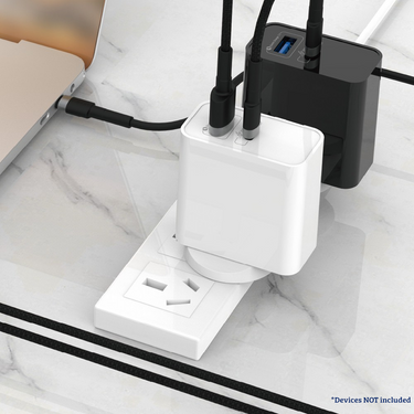 65W PD3.0+QC3.0 Fast Charging Adapter: Power Up Your Devices Faster - Black